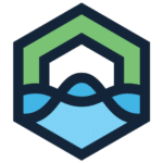 datalakehouse.io logo with green house over blue waves to represent the dynamic nature of data and analytics