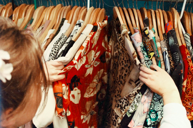 looking through clothes